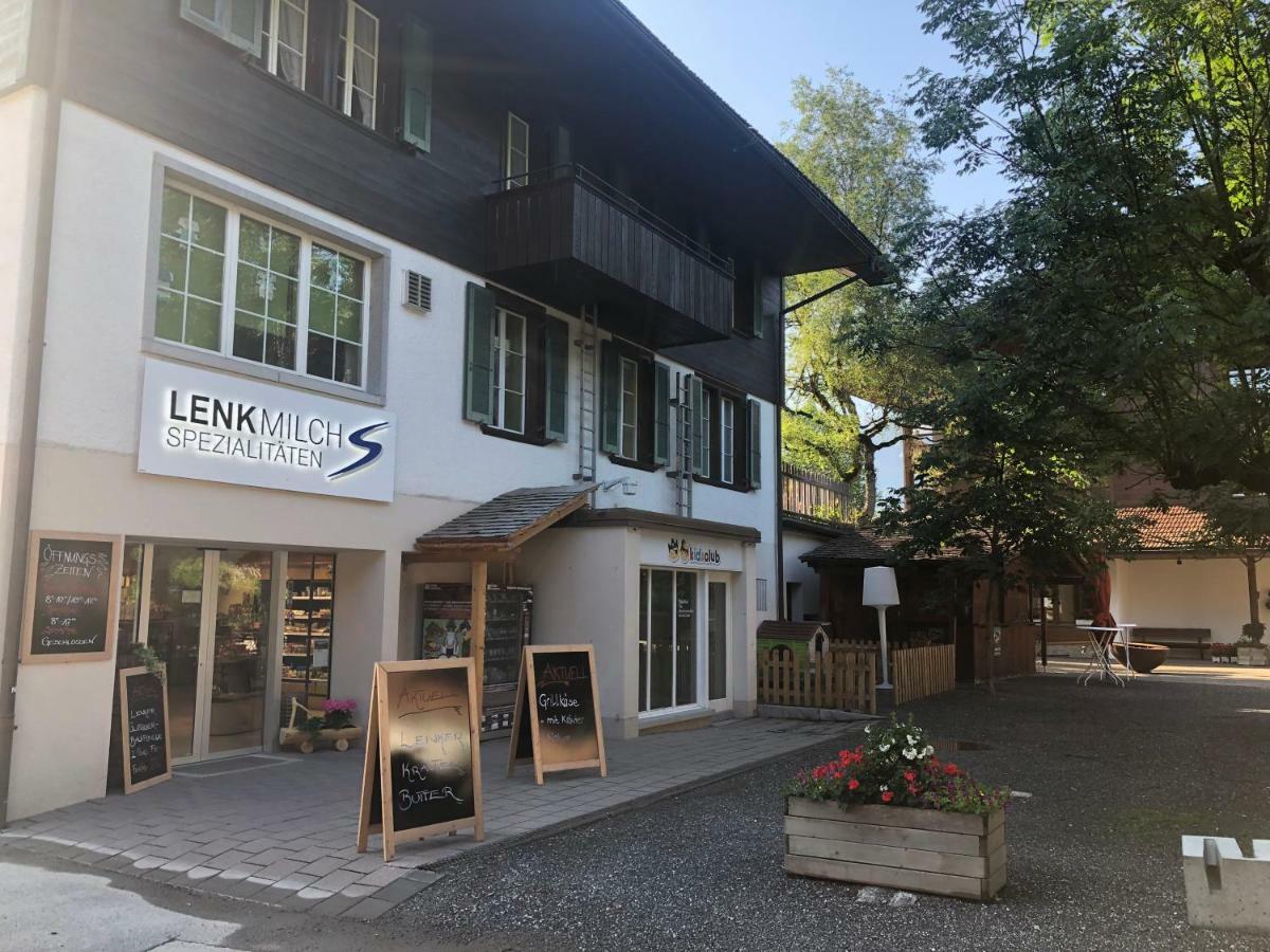 Hotel Krone Budget Lenk Bagian luar foto