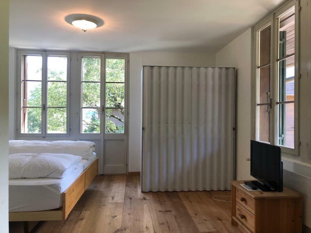 Hotel Krone Budget Lenk Bagian luar foto